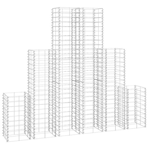 6 Piece Gabion Set Galvanised Wire