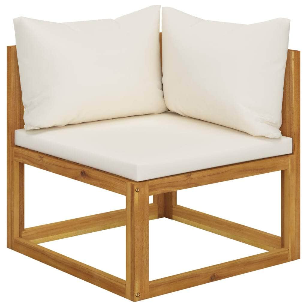 6 Piece Garden Lounge Set with Cushions Solid Acacia Wood