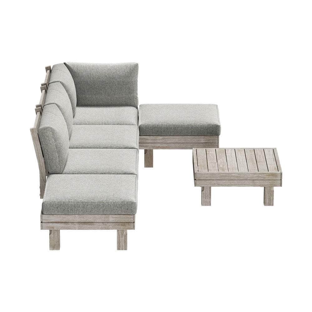 6 Piece Outdoor Furniture Sofa Set Wooden Lounge Setting