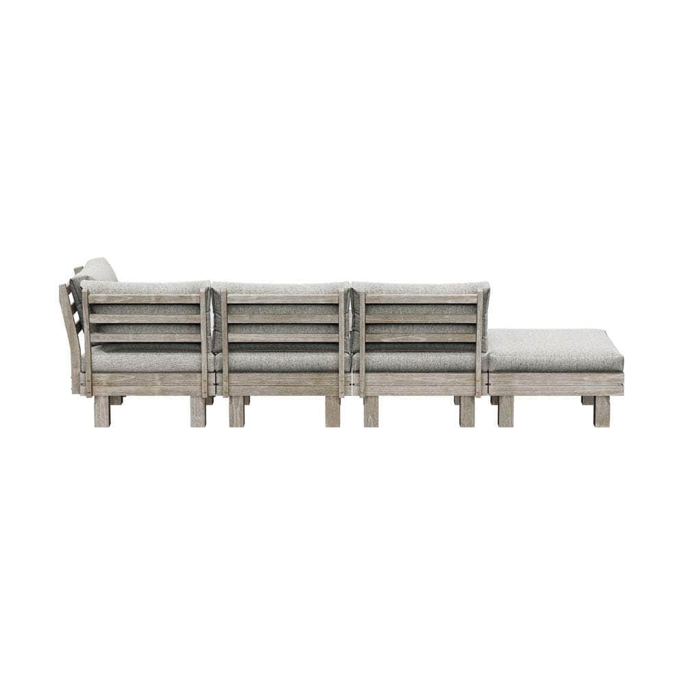 6 Piece Outdoor Furniture Sofa Set Wooden Lounge Setting