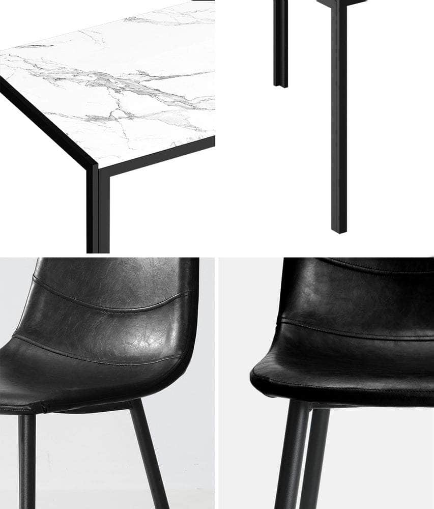 6-Seater Dining Set 1.4m Rectangular Table and Chairs