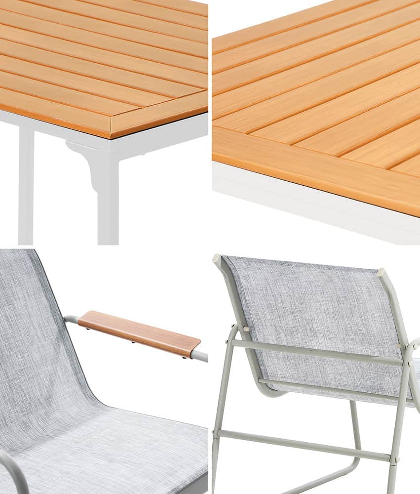 6-Seater Outdoor Dining Set with Patio Table and Chairs Furniture