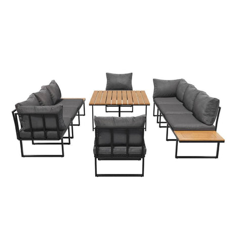 6 Seater Outdoor Dining Sofa Lounge Patio Garden Setting