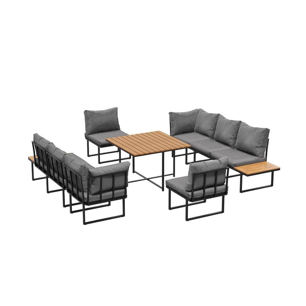 6 Seater Outdoor Dining Sofa Lounge Patio Garden Setting