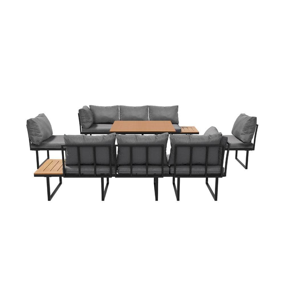 6 Seater Outdoor Dining Sofa Lounge Patio Garden Setting