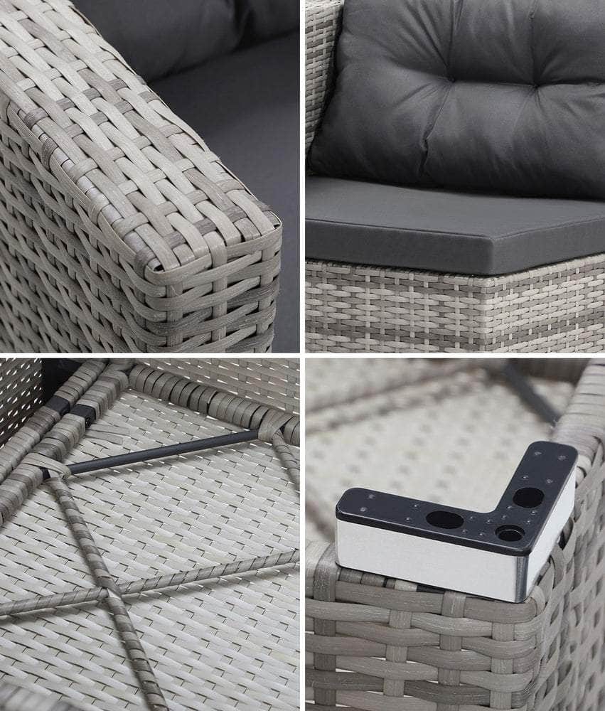 6 Seater Outdoor Lounge Set Wicker Sofa Rattan