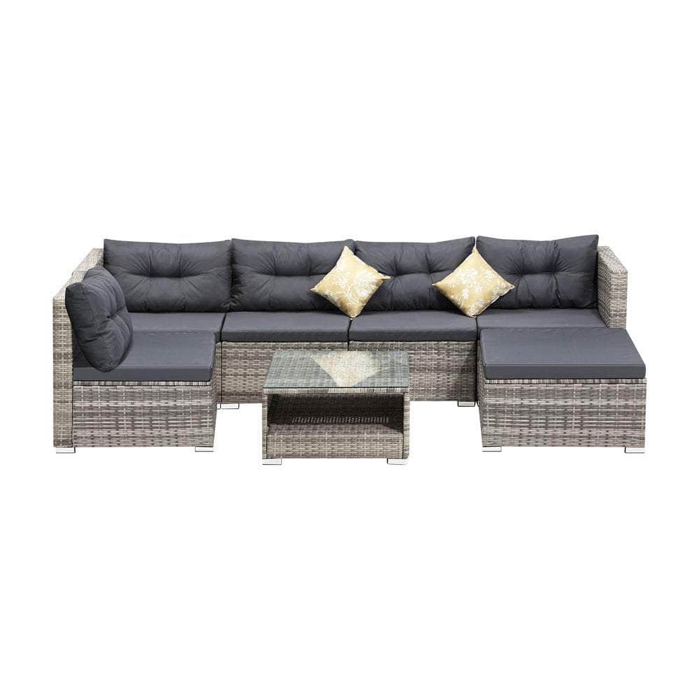 6 Seater Outdoor Lounge Set Wicker Sofa Rattan