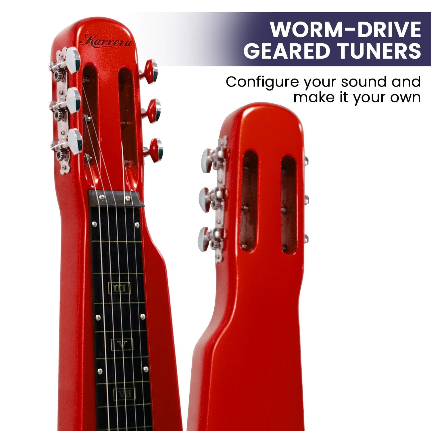 6-String Steel Lap Guitar - Metallic Red | Red colour