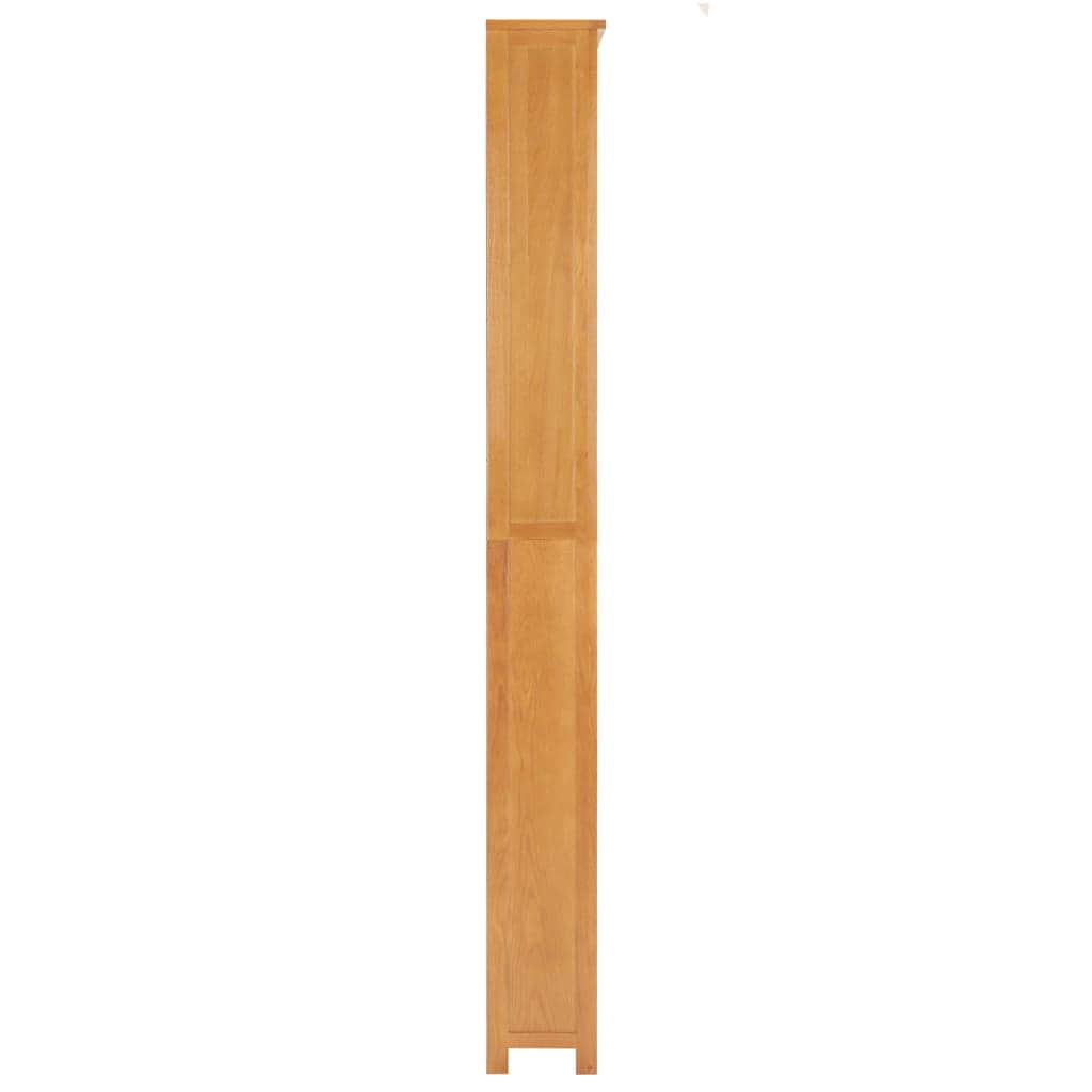 6-Tier Bookcase Solid Oak Wood