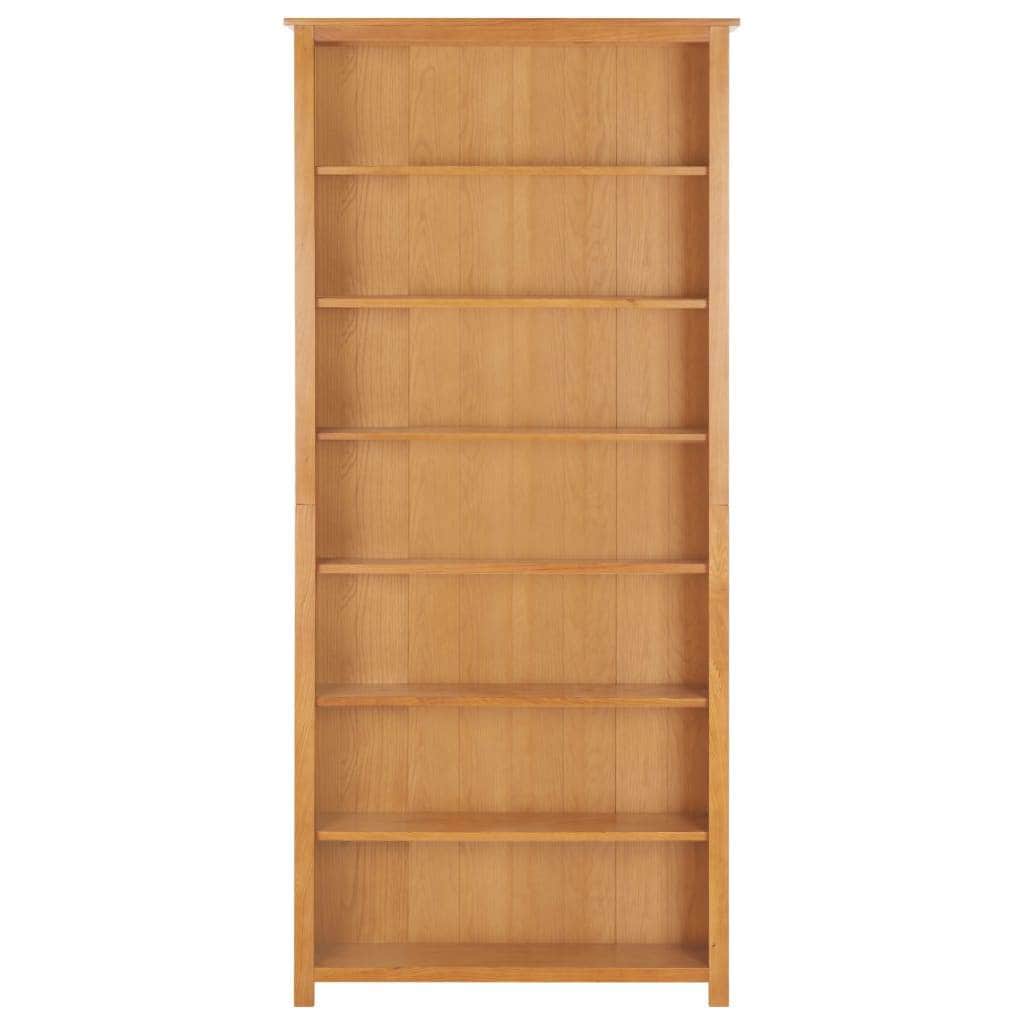 6-Tier Bookcase Solid Oak Wood