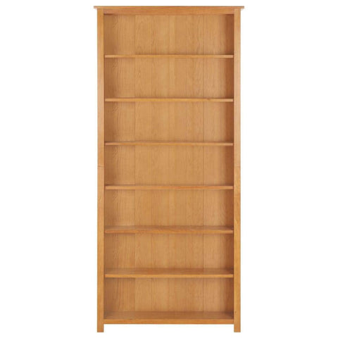 6-Tier Bookcase Solid Oak Wood