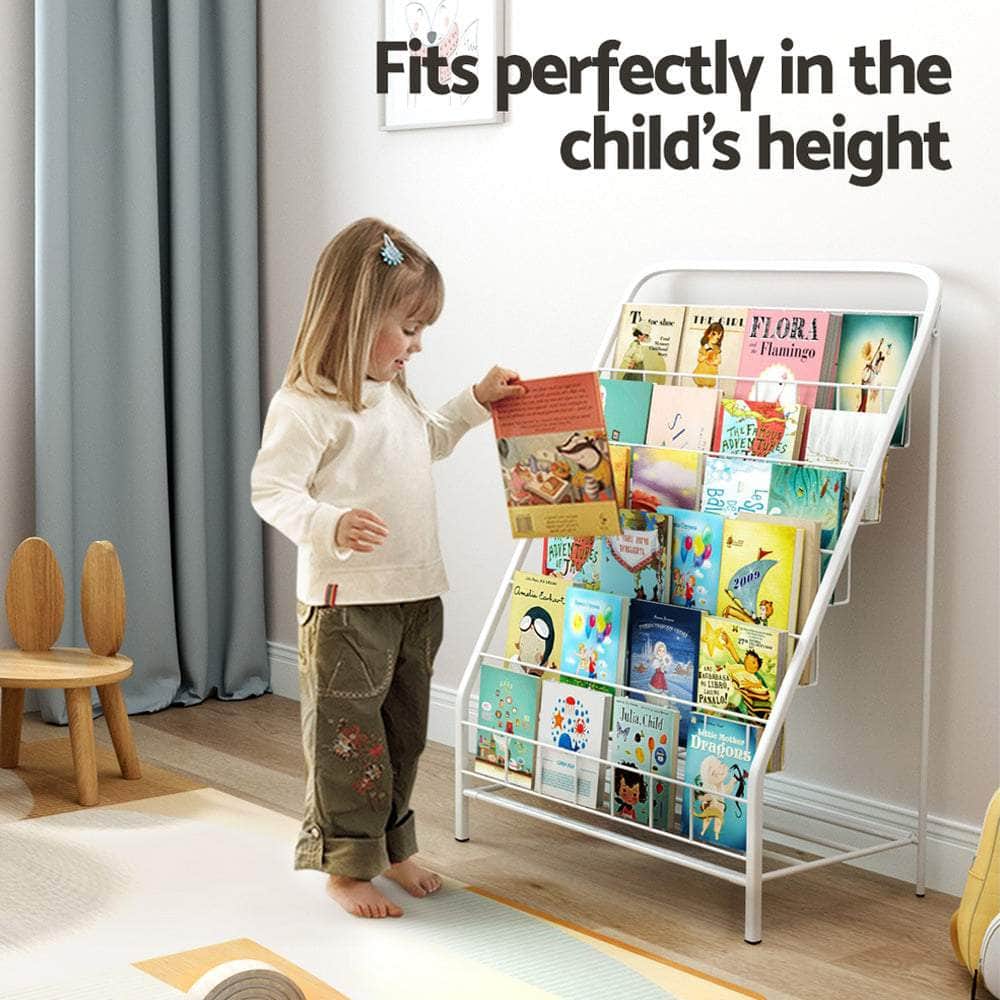 6 Tiers Kids Bookshelf Magazine Rack Children Bookcase Organiser Foldable
