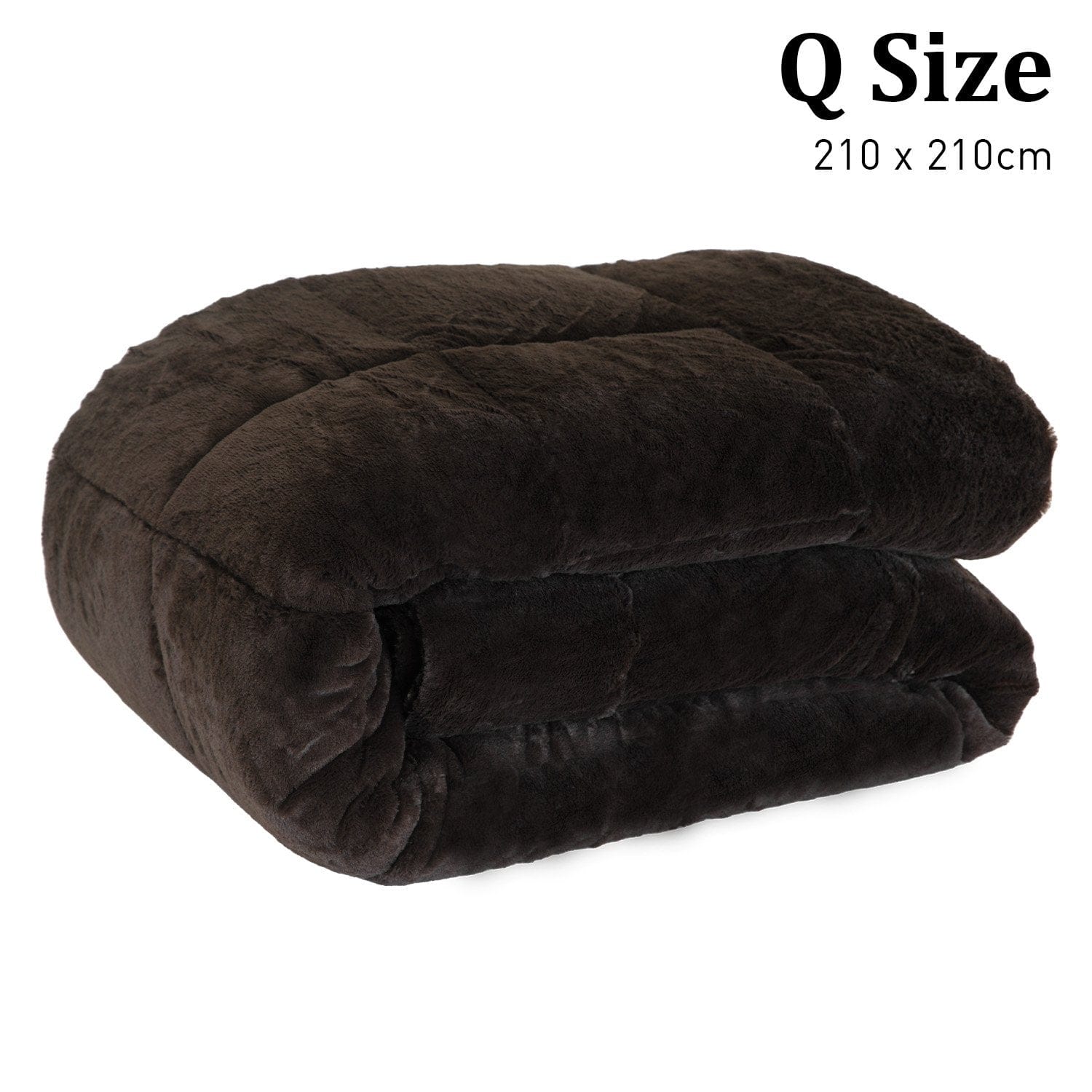 bedding - 600GSM Faux Mink Comforter Quilt Duvet Doona - Queen