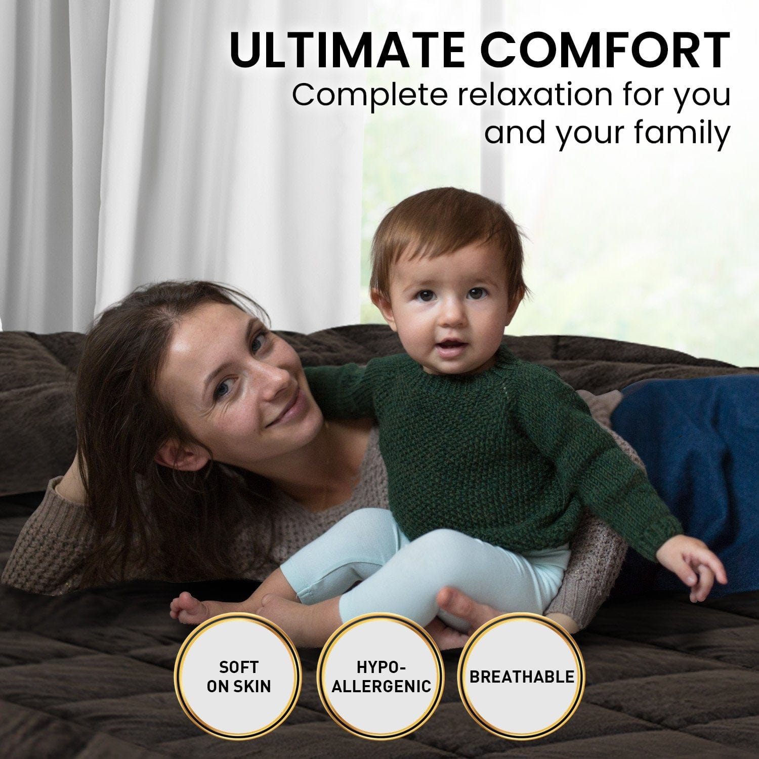 600GSM Faux Mink Comforter Quilt Duvet Doona - Queen with Queen