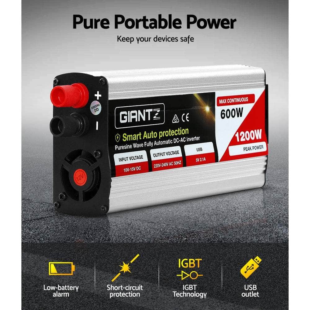 600W Puresine Wave DC-AC Power Inverter