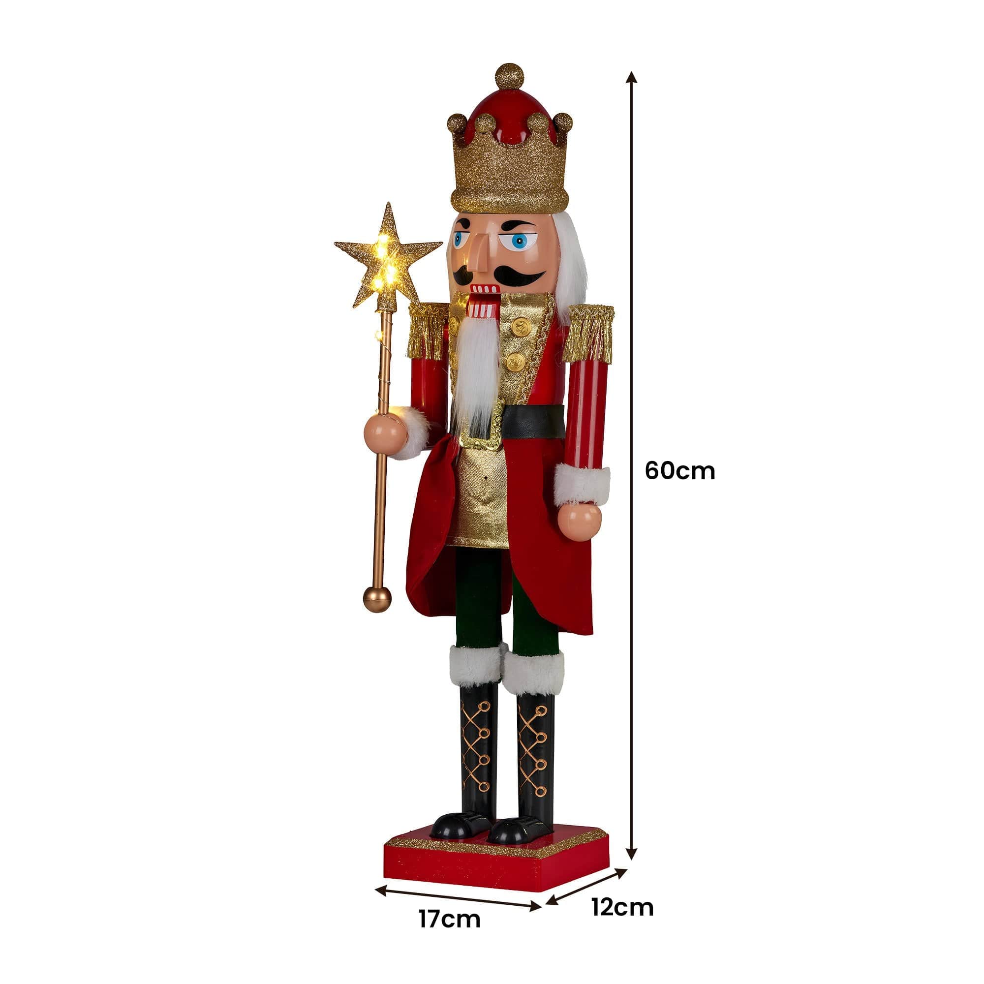60cm Musical LED Animated Christmas Nutcracker Ornament Decoration | 60Cm
