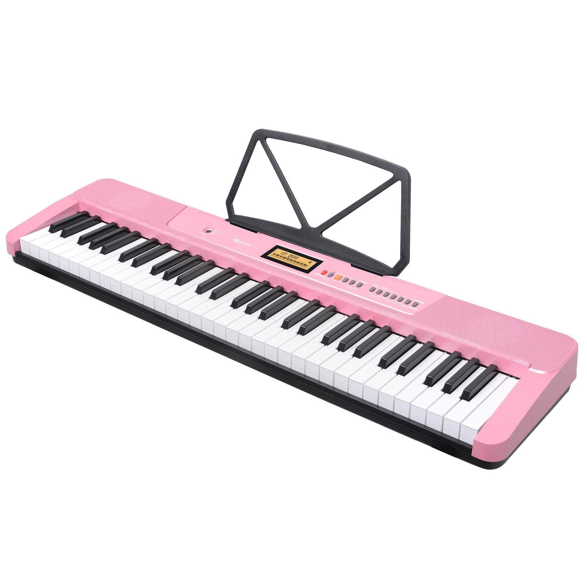 61-Key Electronic Keyboard with LCD Display and Touch Response