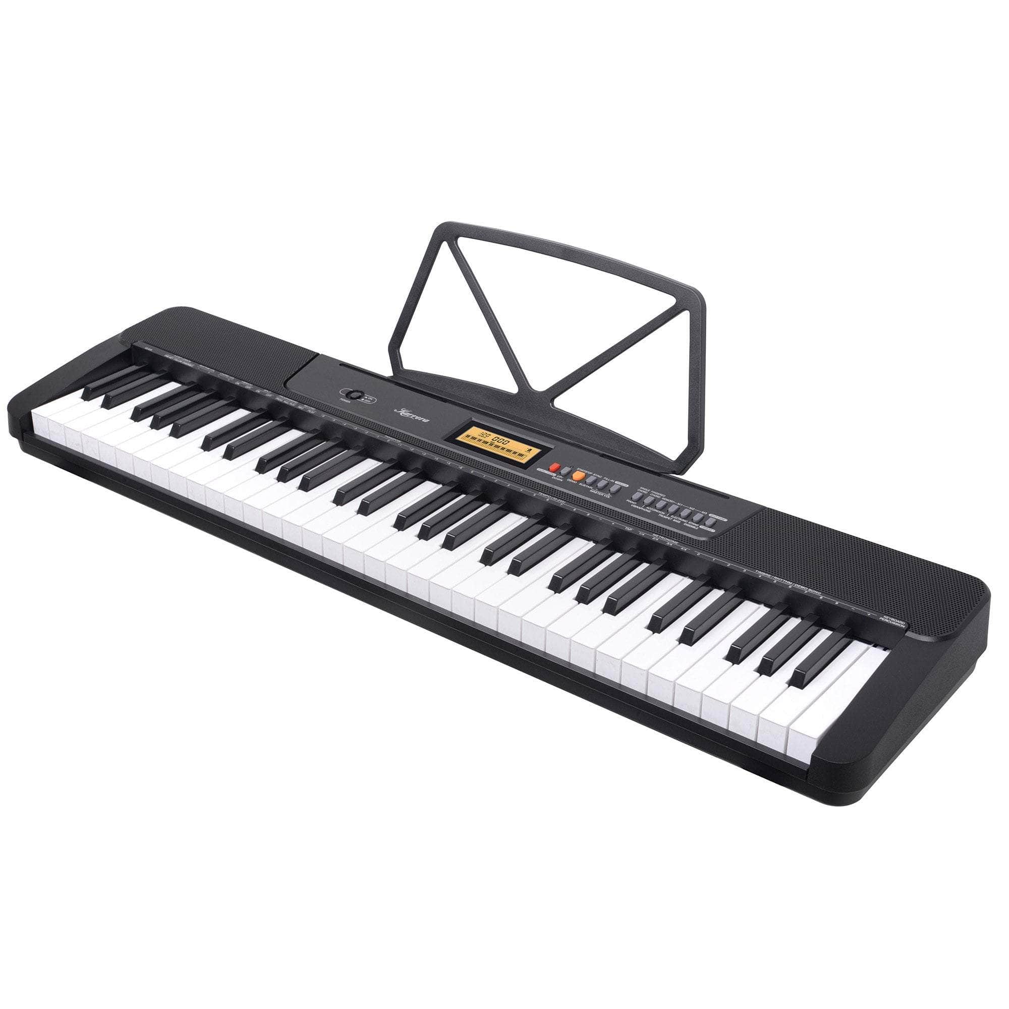 61-Key Electronic Keyboard with LCD Display and Touch Response