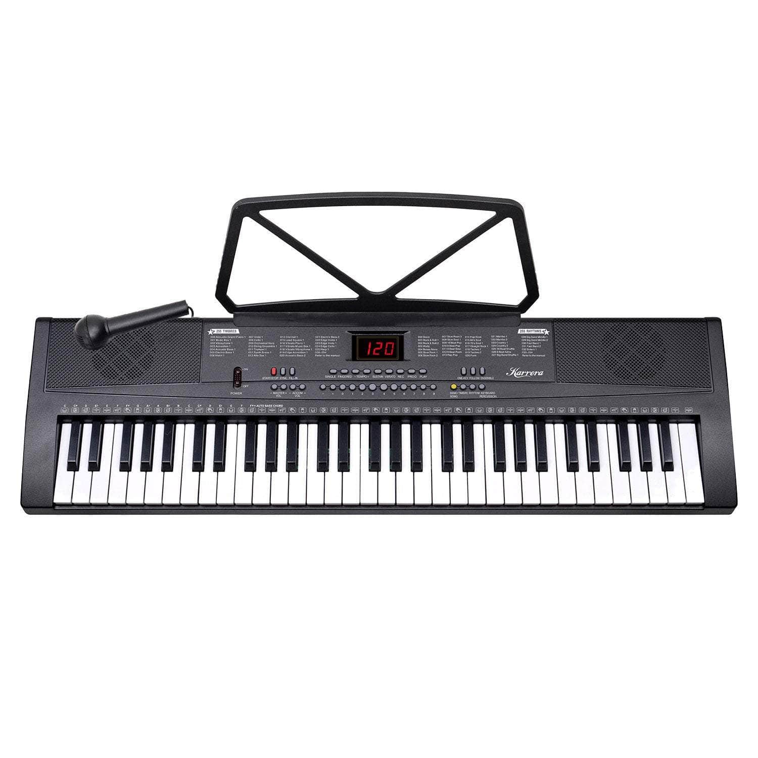 dfn - 61-Key Electronic Piano Keyboard in Black
