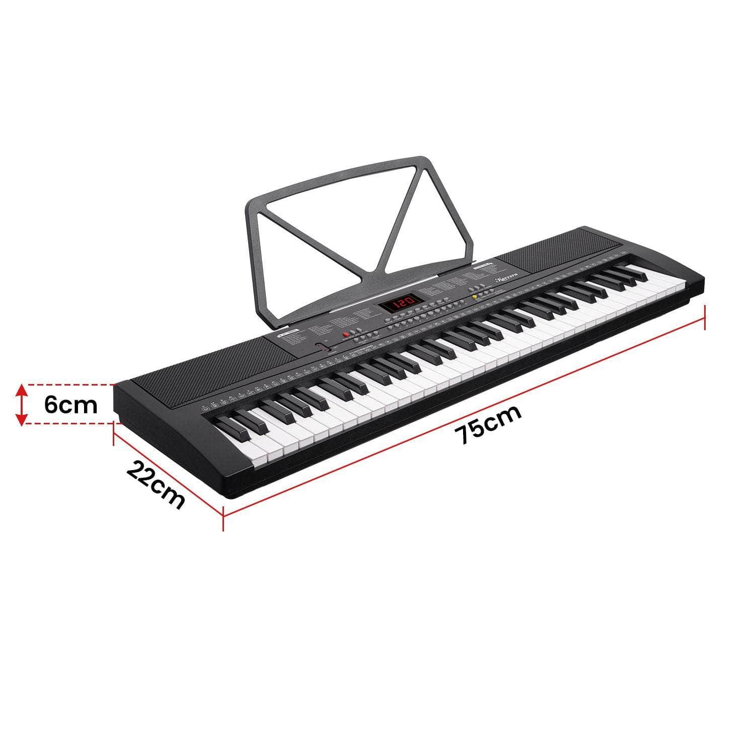 Lectronic - 61-Key Electronic Piano Keyboard in Black