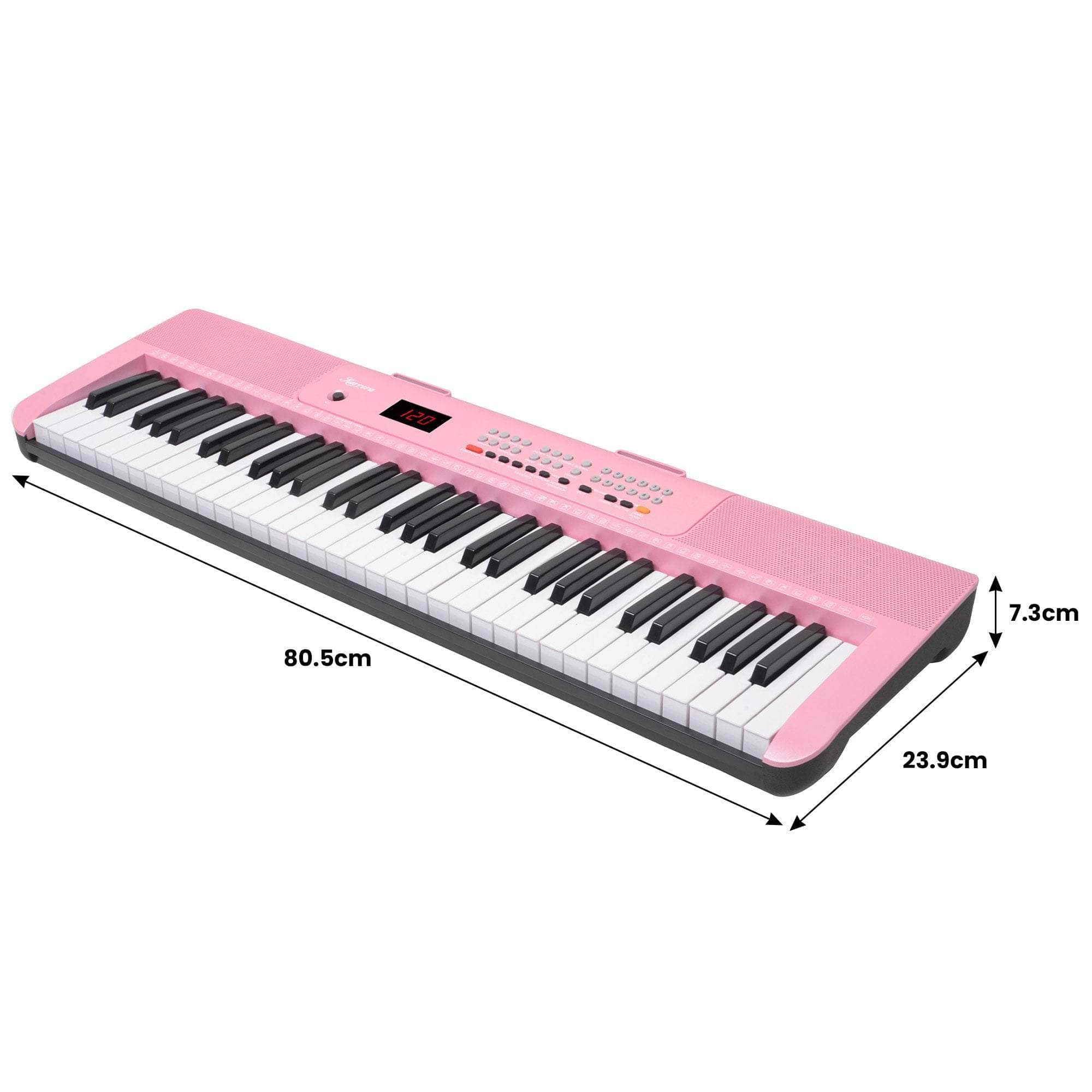 61-Key Electronic Piano Keyboard with LED and Folding Stand