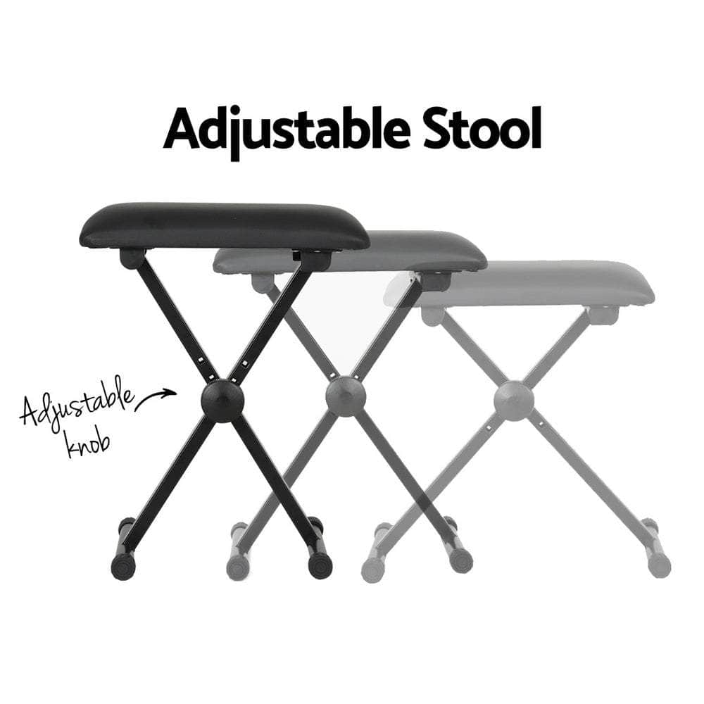 61 Keys Electronic Piano Keyboard Digital Electric w/ Stand Stool Black