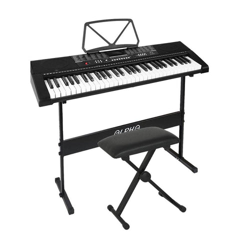 61 Keys Electronic Piano Keyboard Digital Electric W/ Stand Stool Speaker