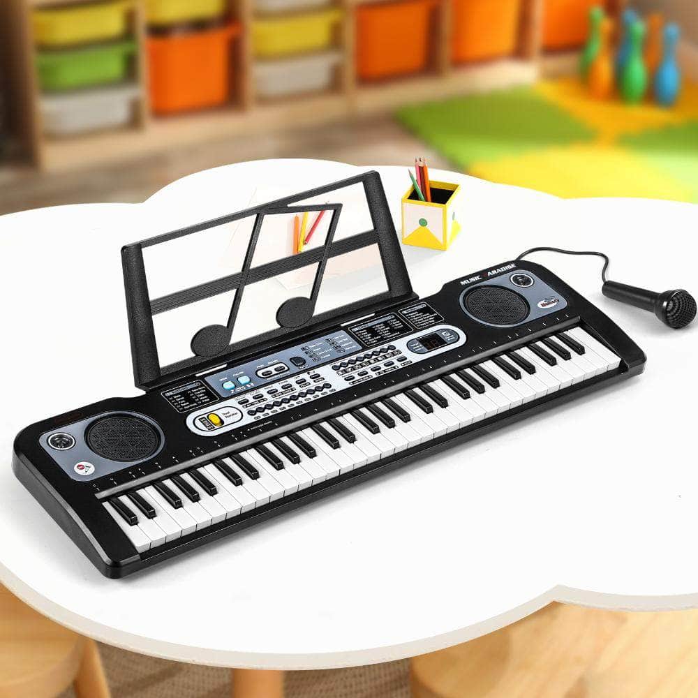 61 Keys Piano Keyboard Electronic Musical Toy Gift w/ Microphone Holder