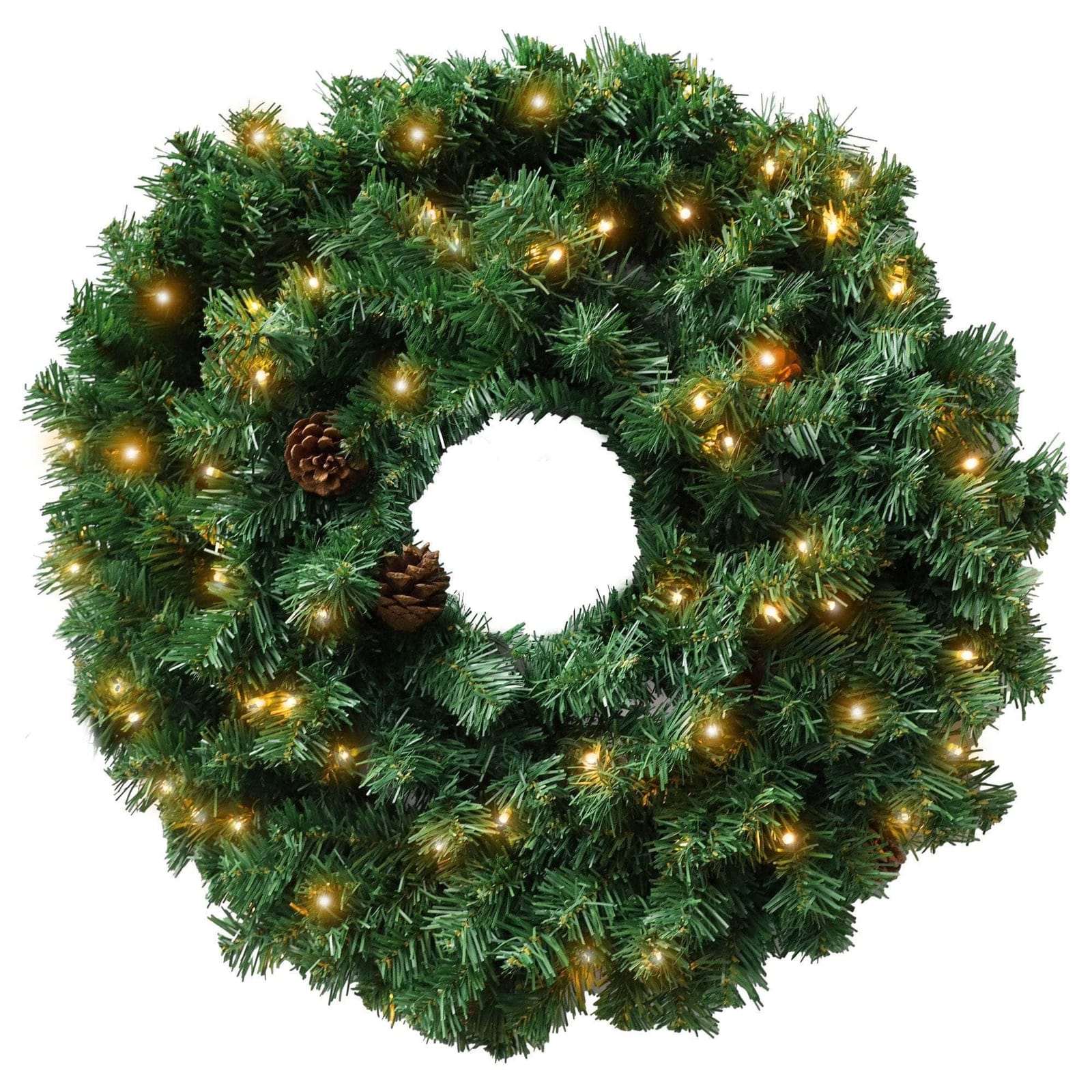 61cm Glow Christmas Wreath - 61Cm