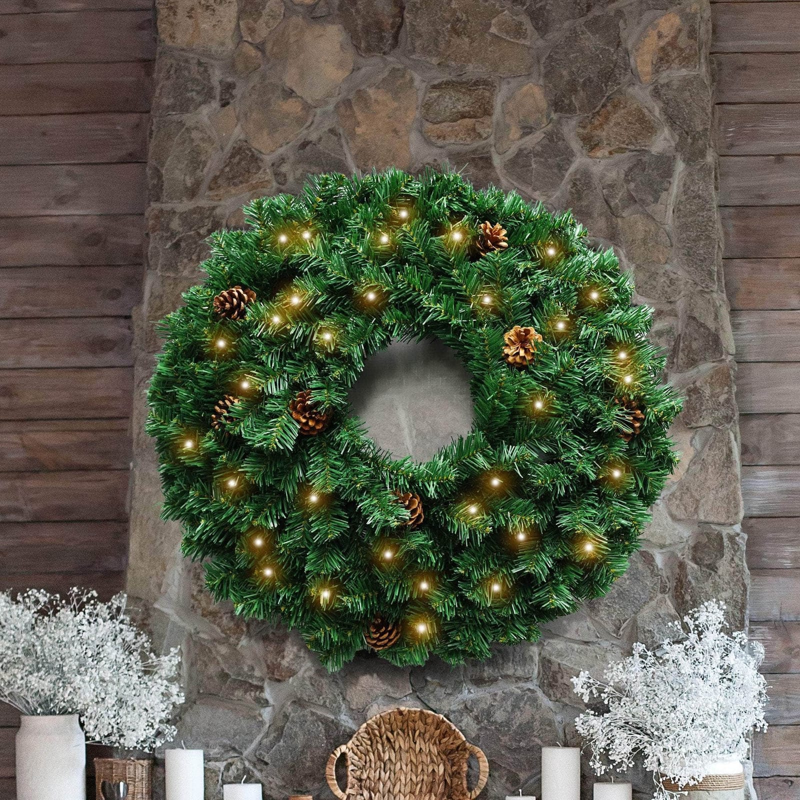61cm Glow Christmas Wreath | 61Cm - photo 14