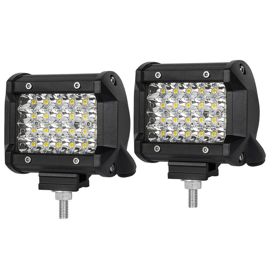 Pair 4" Spot Led Work Light Bar Philips Quad Row Reverse Driving - Automotive Lights