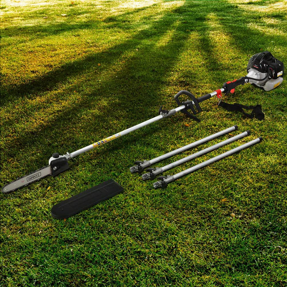 62Cc Pole Chainsaw 12In Chain Saw Petrol 5.6M Long Reach Black - Chainsaws