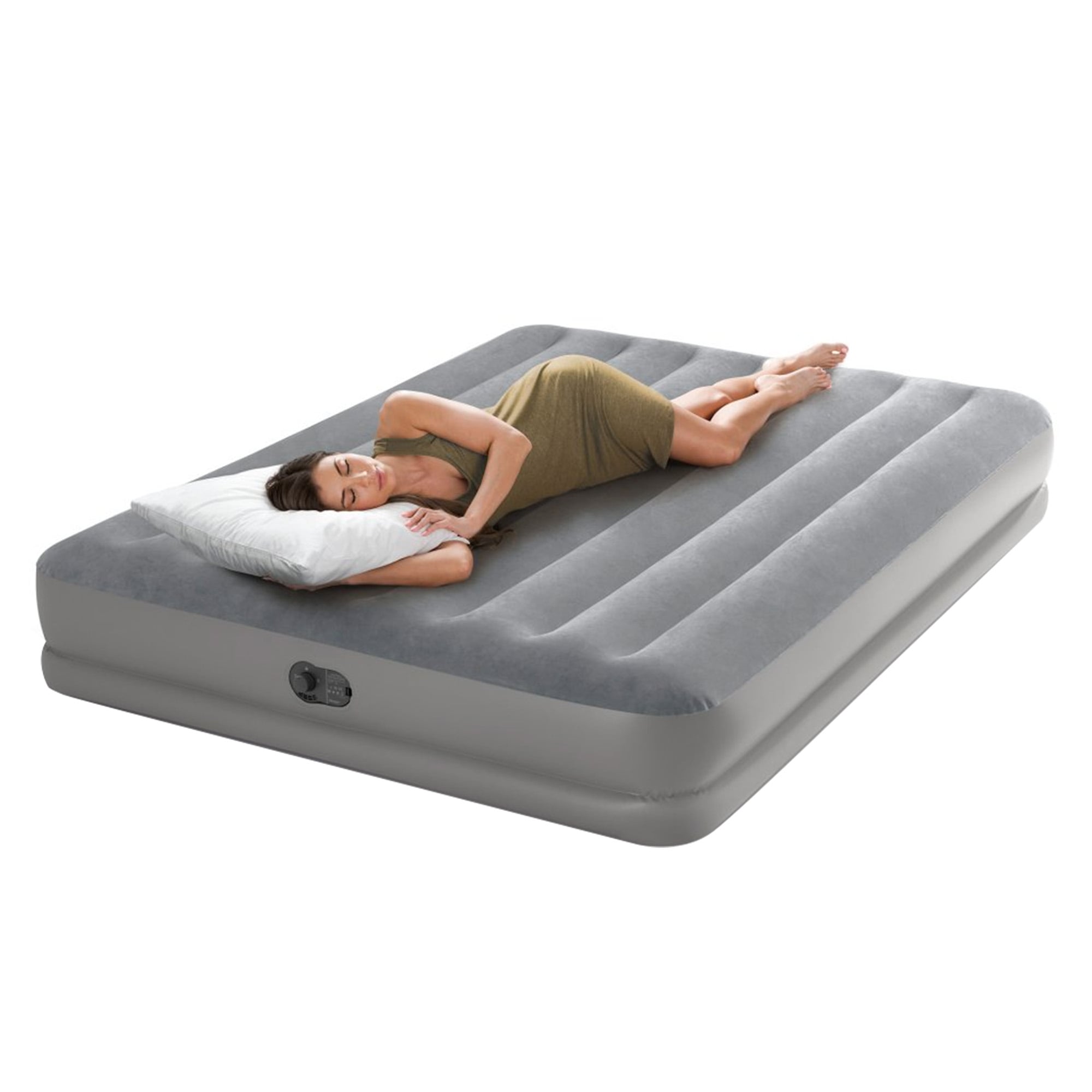Queen Airbed Velvet Surface 152x30x203cm