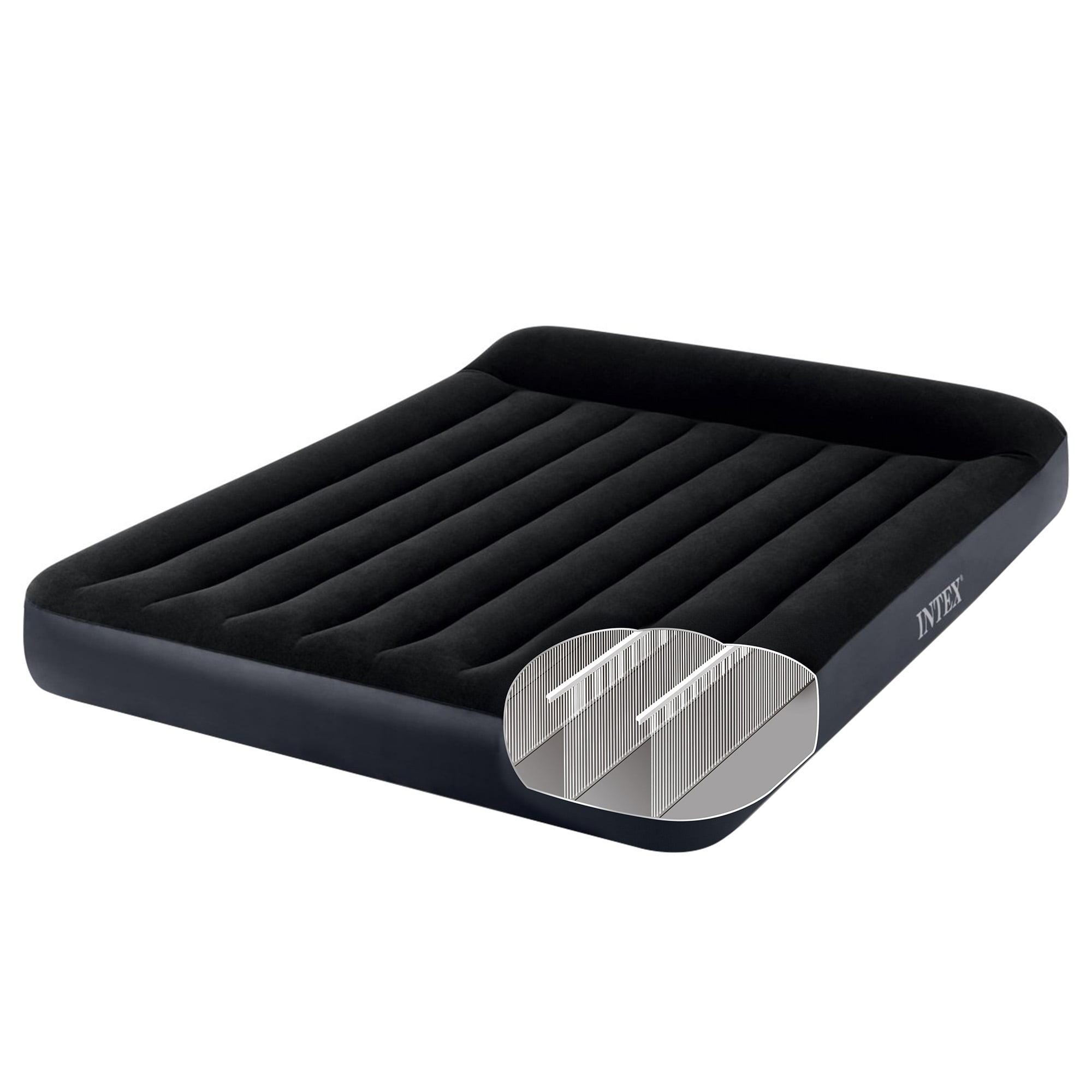 Queen Airbed Mattress Velvet Pillow 152x25x203cm