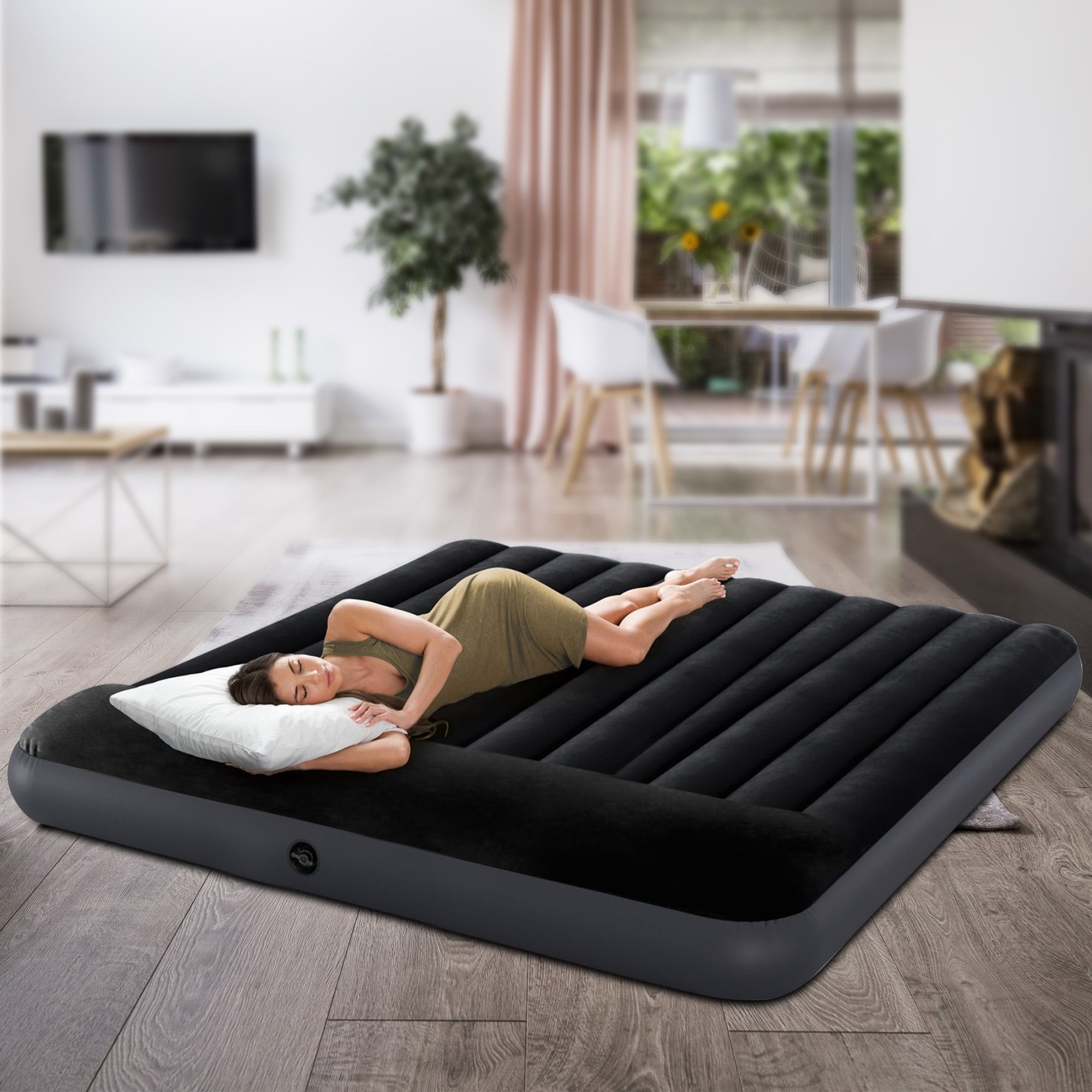 Classic Velvet Airbed Pillow Rest 183x25x203cm