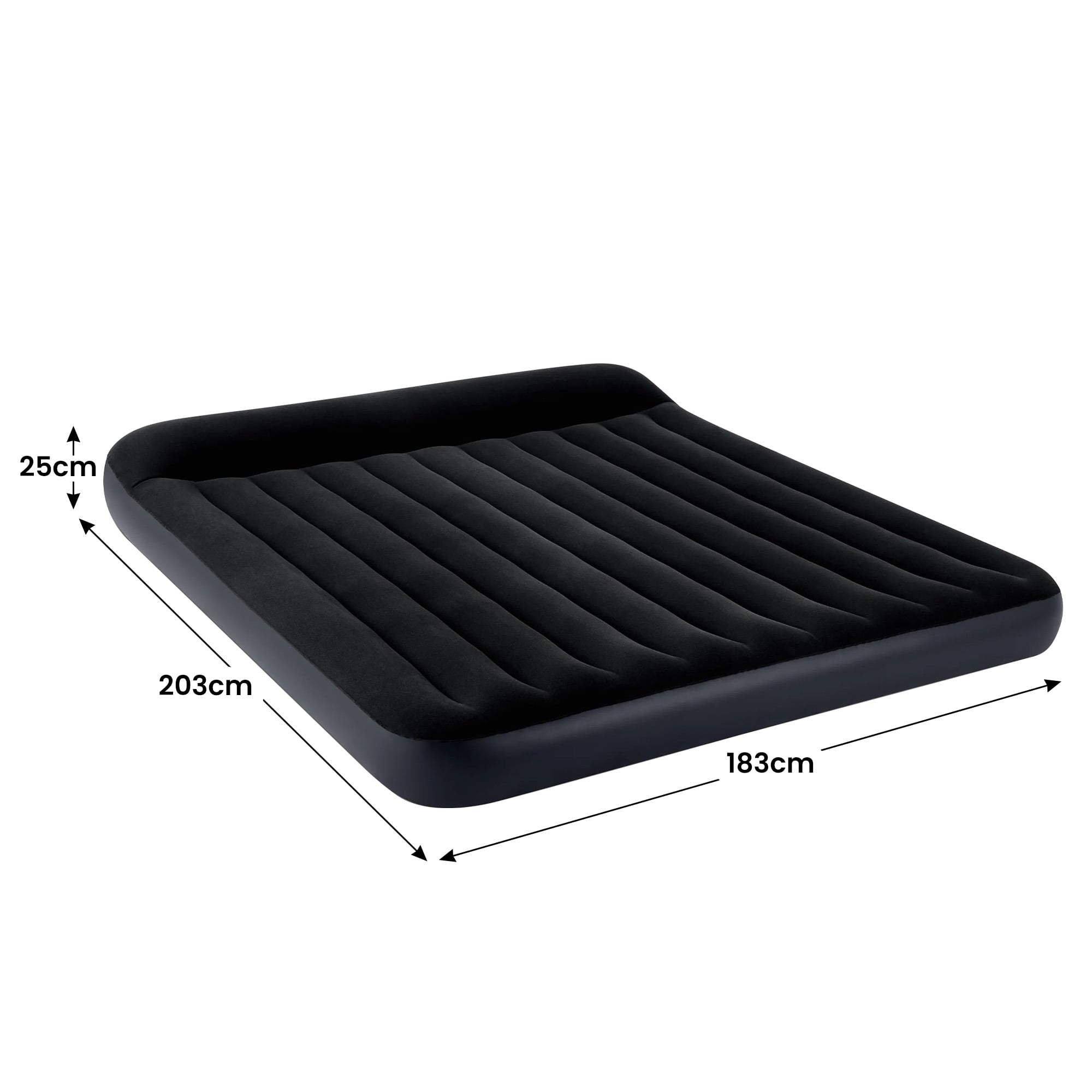 Classic Velvet Airbed Pillow Rest 183x25x203cm