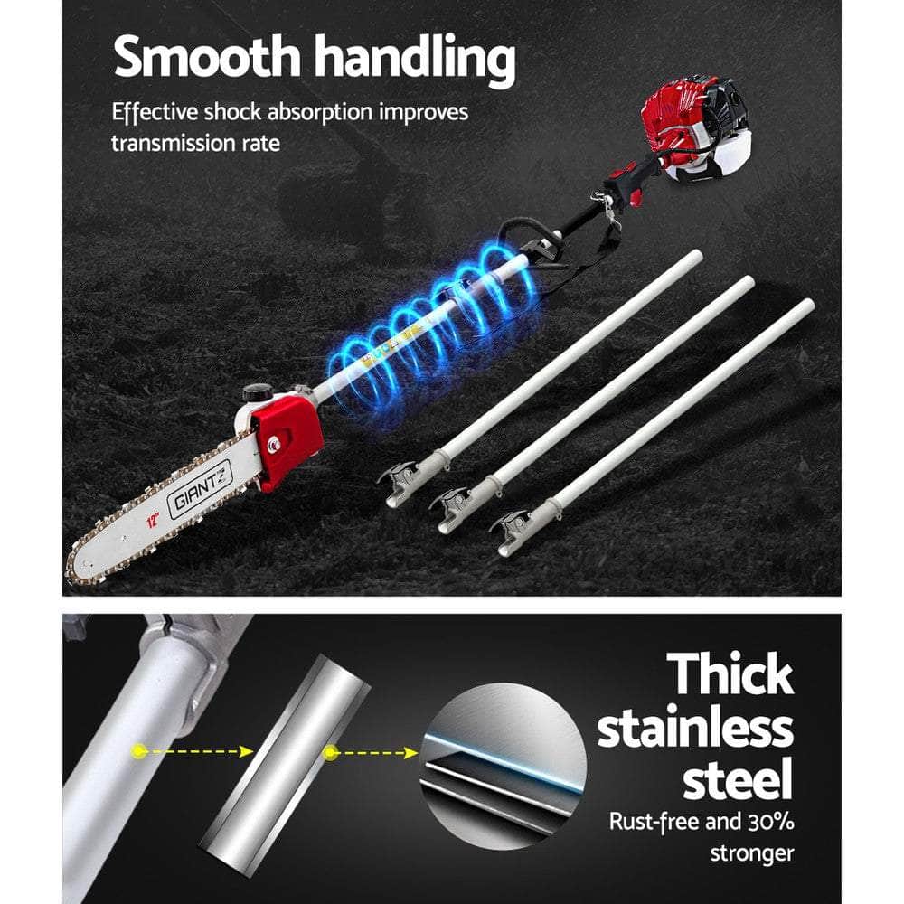 65CC Pole Chainsaw Hedge Trimmer Brush Cutter Whipper Snipper Multi Tool