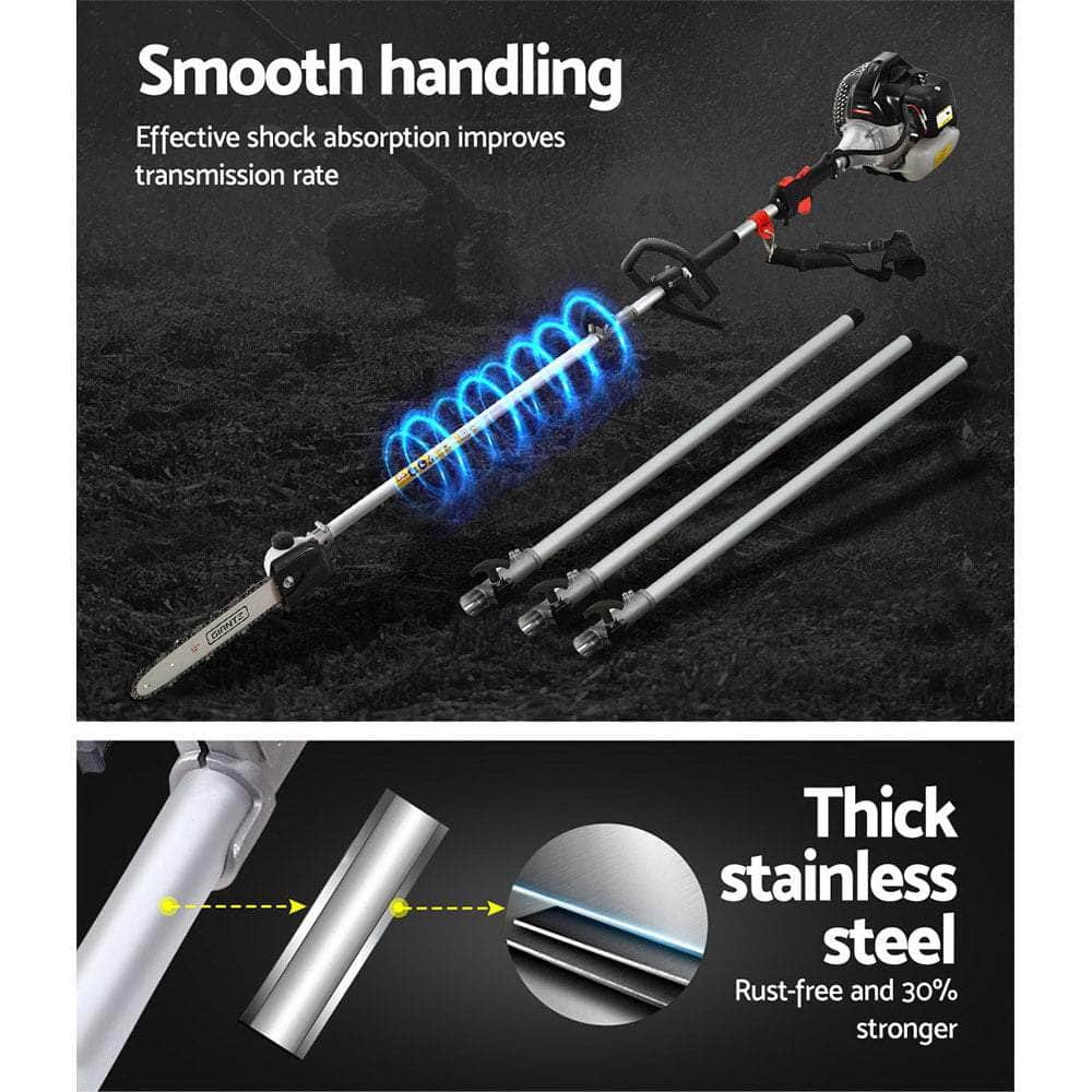 65CC Pole Chainsaw Petrol Brush Cutter Whipper Snipper Hedge Trimmer
