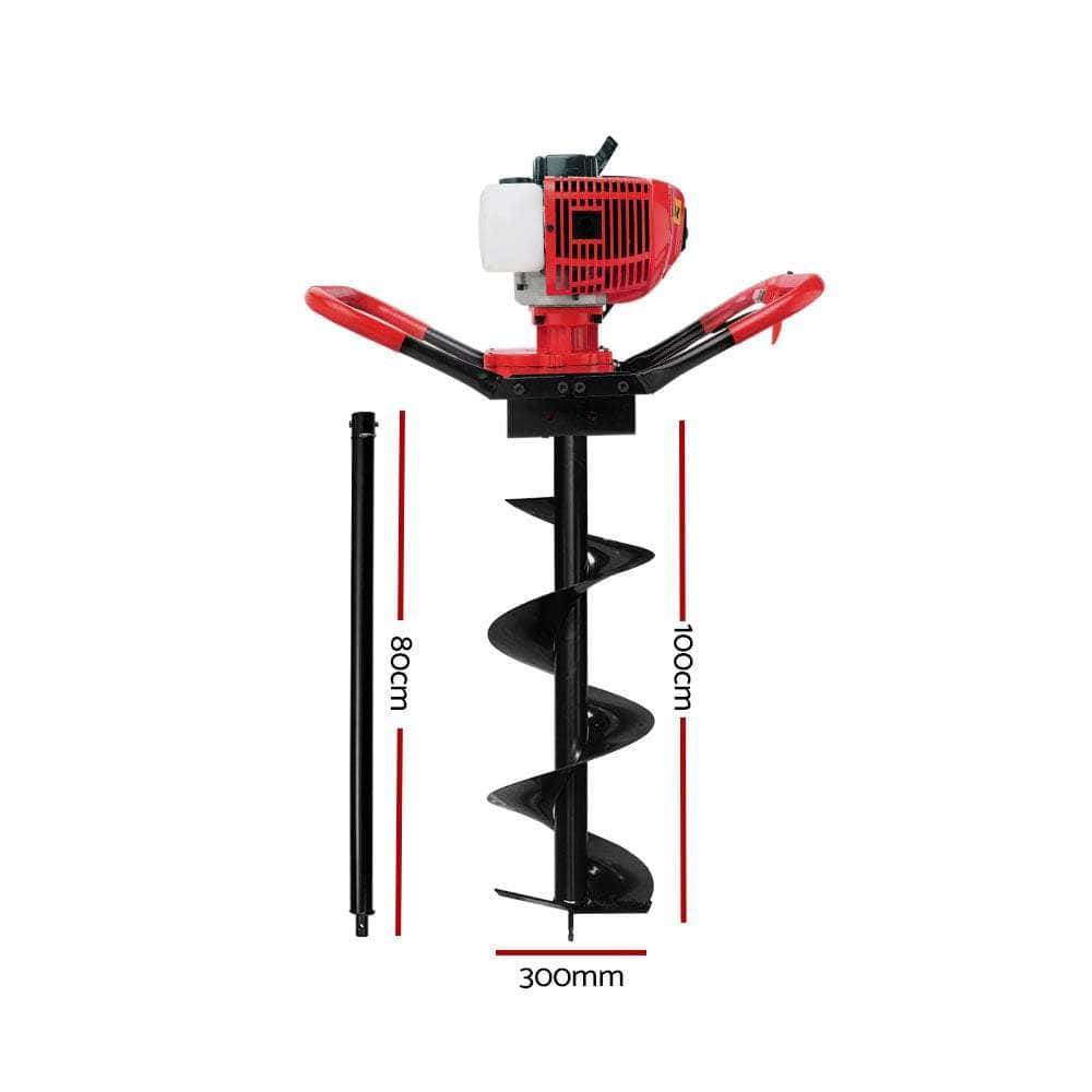 66CC Post Hole Digger Petrol Earth Auger Bits Drill Borer Fence