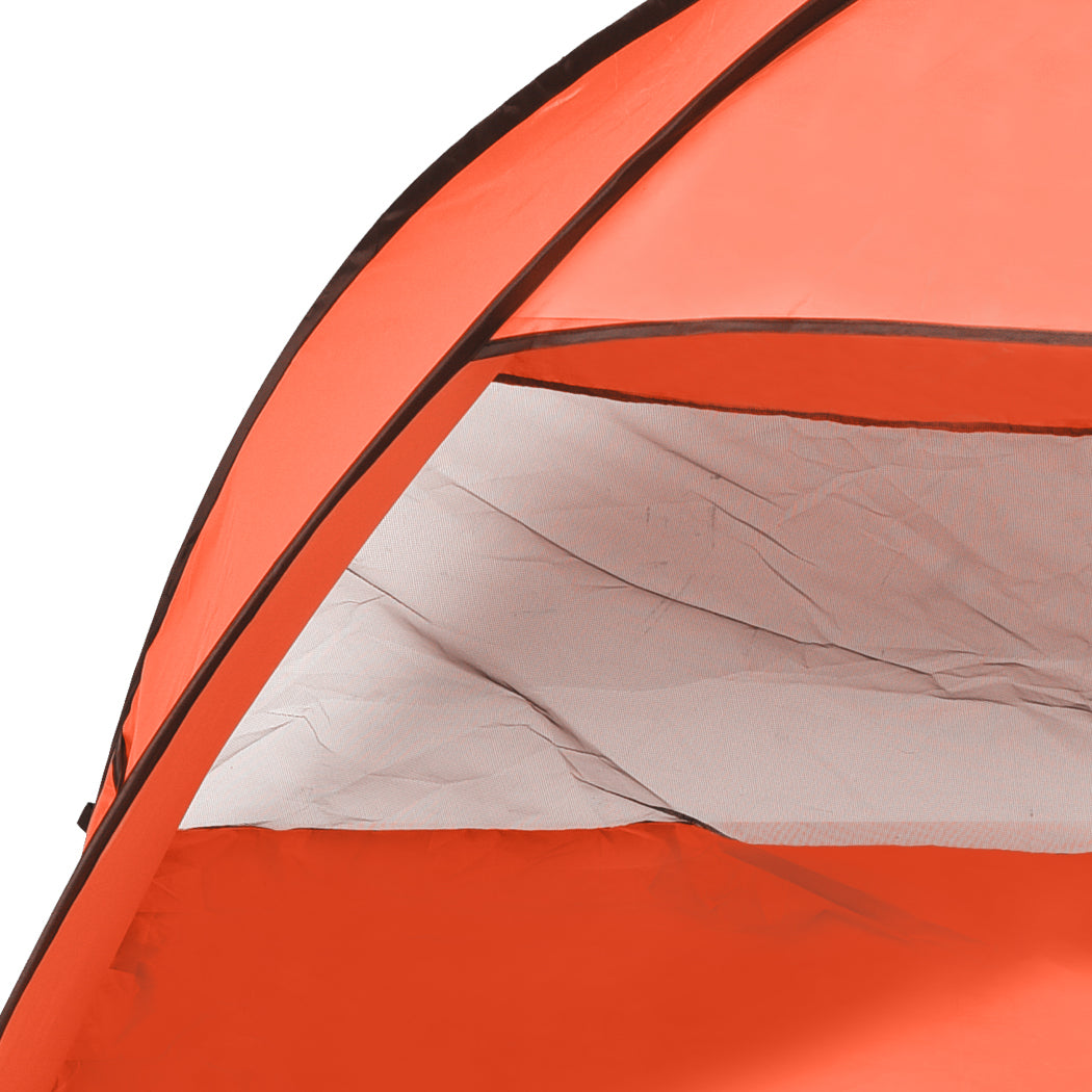 Pop Up Beach Tent Caming Portable Orange