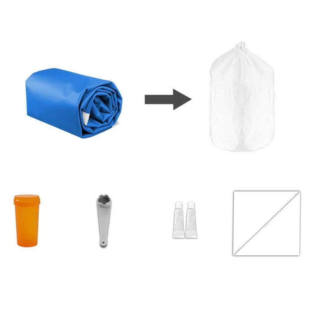 6M X 1M Inflatable Air Track Mat 20Cm Thick Gymnastic Tumbling Blue And White