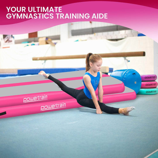 yoga - 6m x 1m x 20cm Air Track Inflatable Gymnastics Mat - Pink