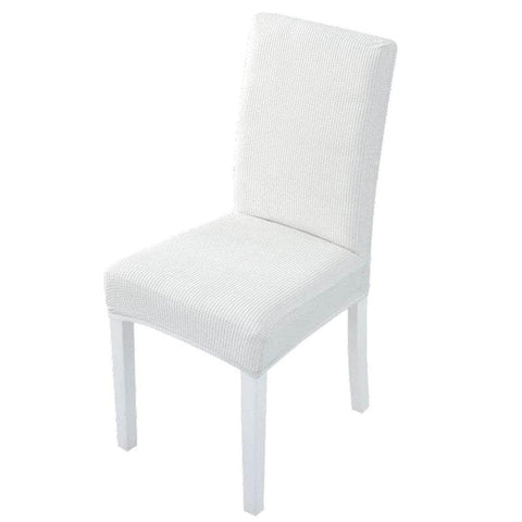 6Pcs Dining Chair Slipcovers/ Protective Covers (White)