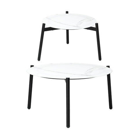 6PCS Outdoor Patio Set with Rattan Chairs & Grey Coffee Table for Garden