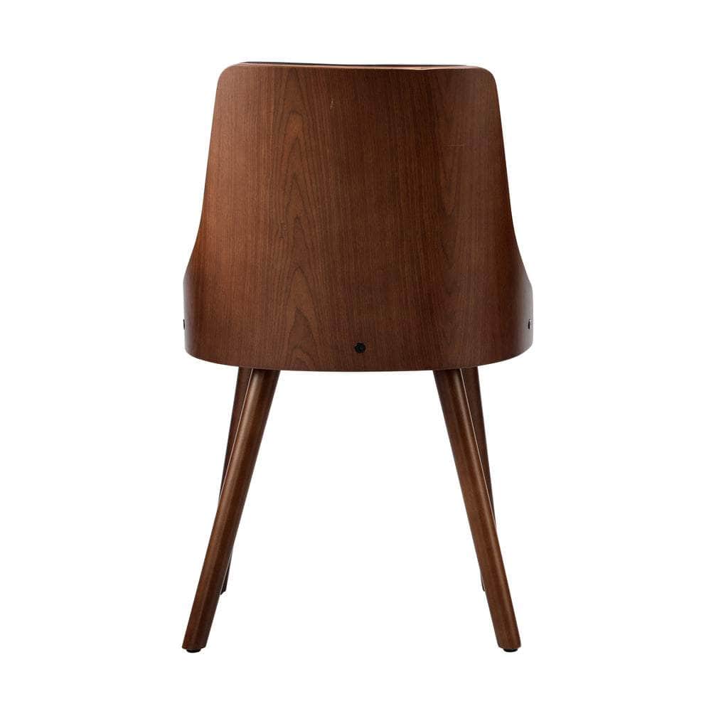 6x Wooden Dining Chairs  Leather Padded Black