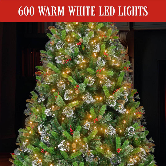 7.5ft Christmas Tree with Twinkle Lights - Wintry Pine | Pine finish