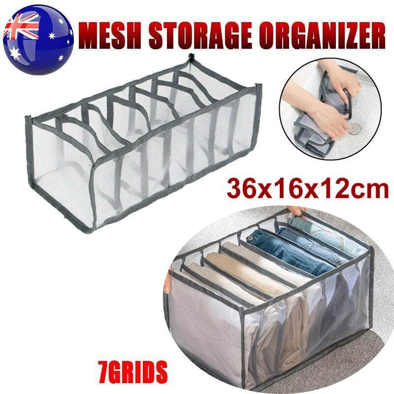 7 Grid Foldable Clothes Storage Pants Organizer