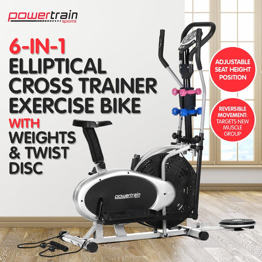 7-In-1 Elliptical Cross Trainer And Exercise Bike
