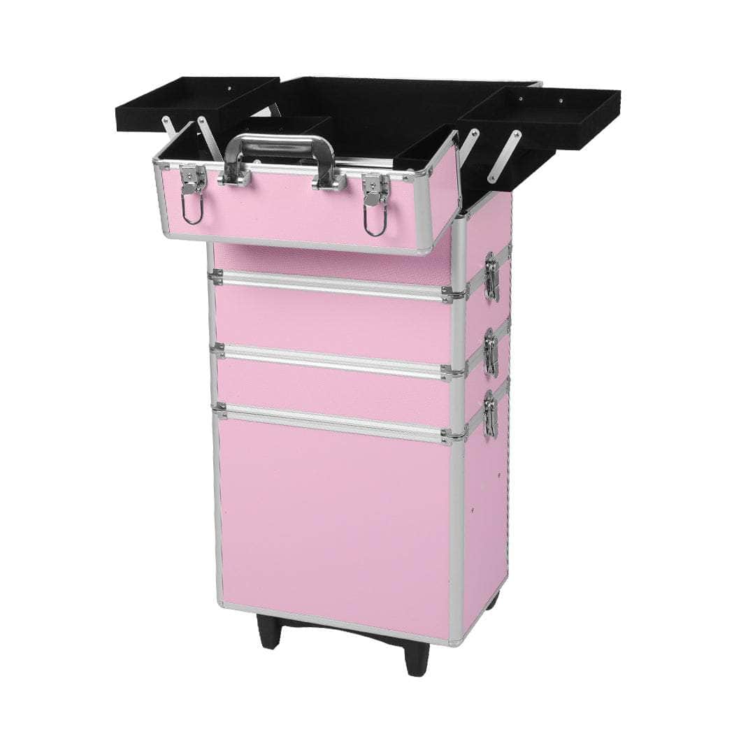 7-In-1 Professional makeup trolley Pink