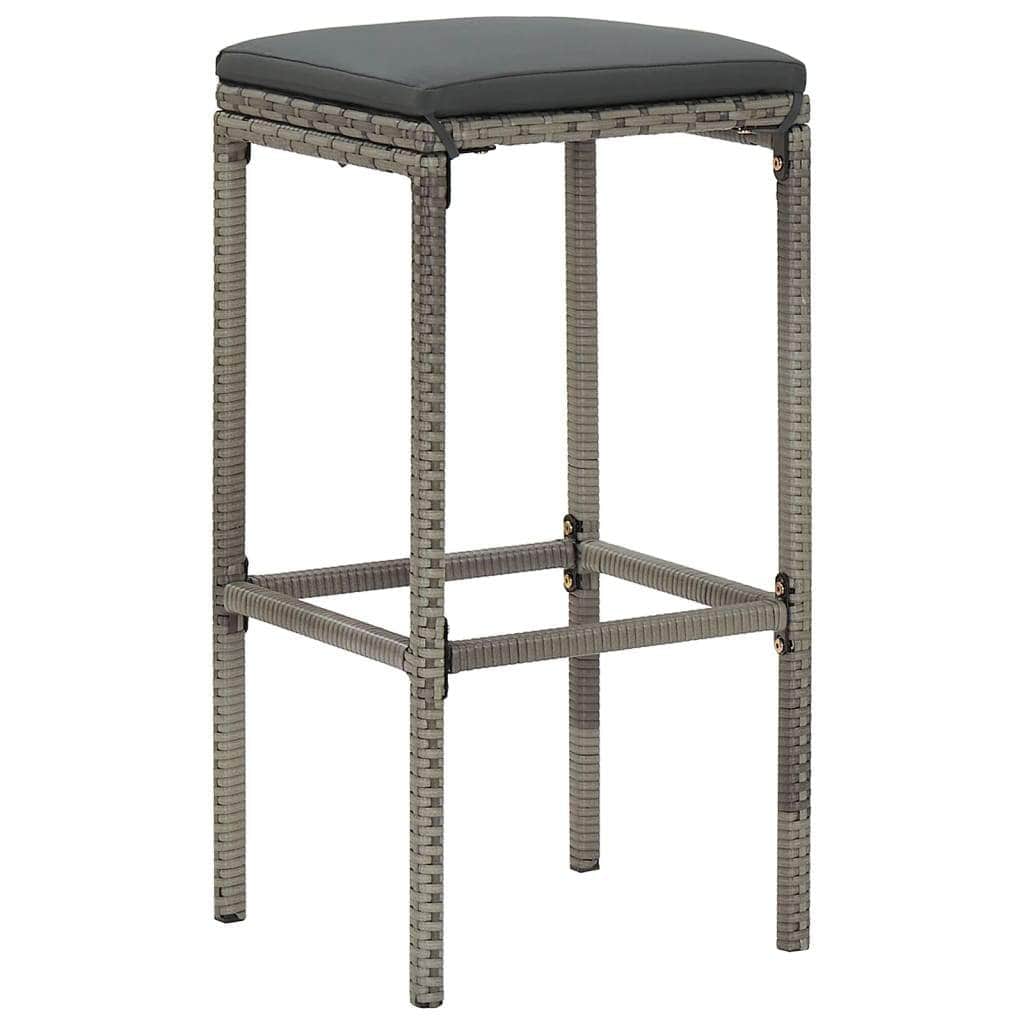 Outdoor Outdoor Furniture Sets - 7 Piece Garden Bar Set Grey Solid Wood Acacia